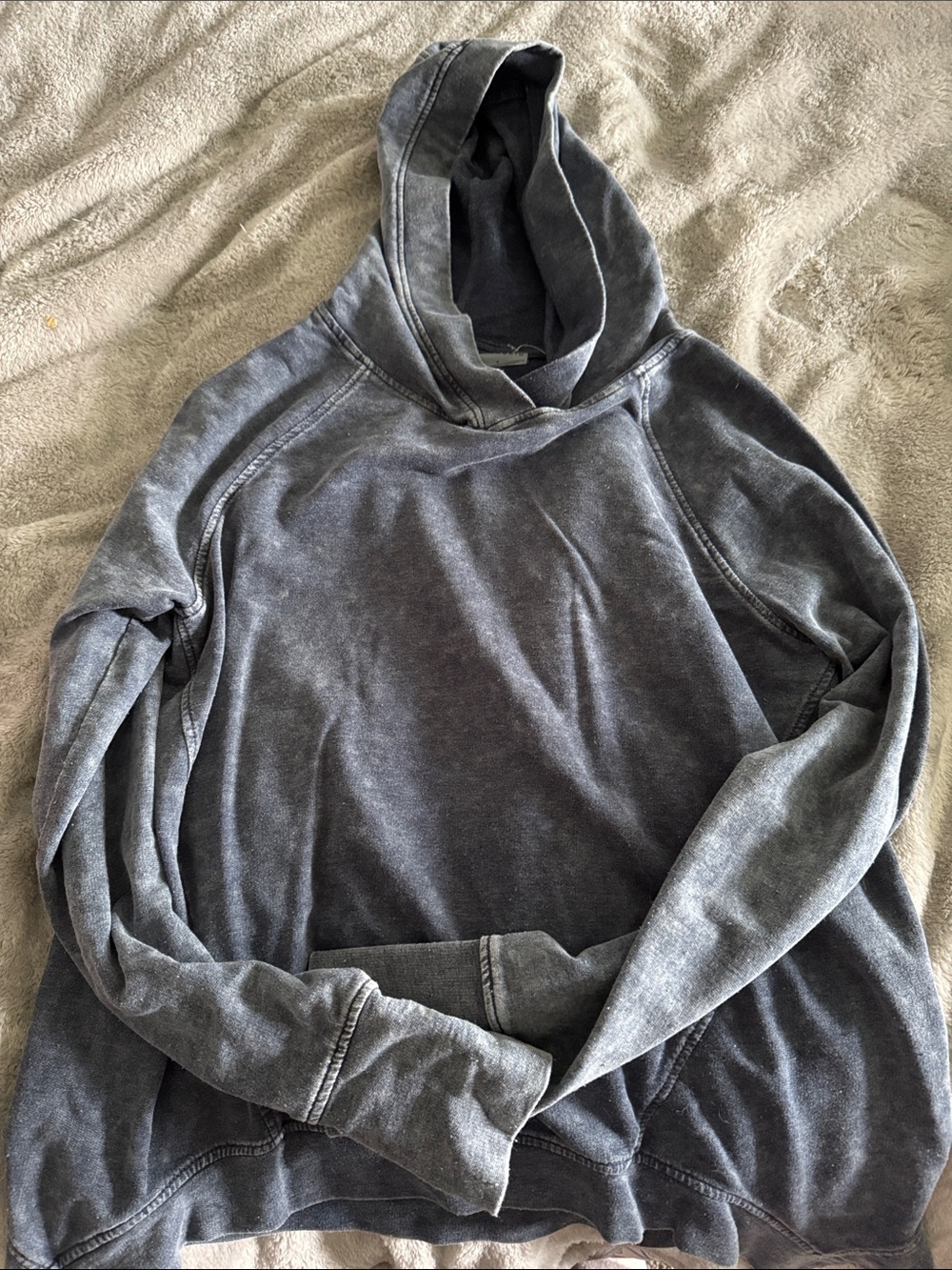 Danskin Washed Charcoal Gray Hooded Sweatshirt